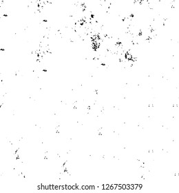 Vector grunge overlay texture. Black and white background. Abstract monochrome image includes a faded effect in dark tones