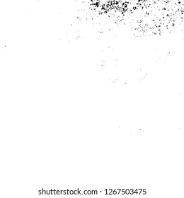 Vector grunge overlay texture. Black and white background. Abstract monochrome image includes a faded effect in dark tones