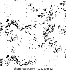 Vector grunge overlay texture. Black and white background. Abstract monochrome image includes a faded effect in dark tones
