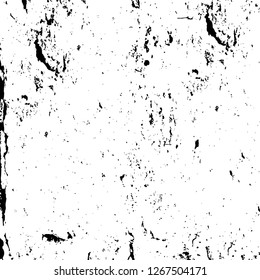 Vector grunge overlay texture. Black and white background. Abstract monochrome image includes a faded effect in dark tones