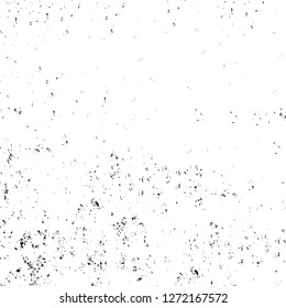 Vector grunge overlay texture. Black and white background. Abstract monochrome image includes a faded effect in dark tones