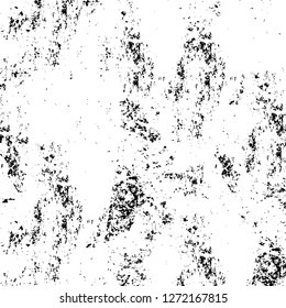 Vector grunge overlay texture. Black and white background. Abstract monochrome image includes a faded effect in dark tones