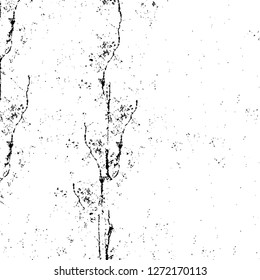 Vector grunge overlay texture. Black and white background. Abstract monochrome image includes a faded effect in dark tones