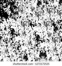 Vector grunge overlay texture. Black and white background. Abstract monochrome image includes a faded effect in dark tones