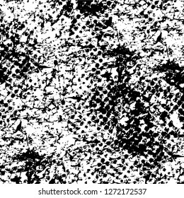 Vector grunge overlay texture. Black and white background. Abstract monochrome image includes a faded effect in dark tones