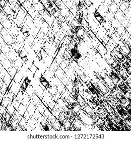 Vector grunge overlay texture. Black and white background. Abstract monochrome image includes a faded effect in dark tones