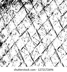 Vector grunge overlay texture. Black and white background. Abstract monochrome image includes a faded effect in dark tones
