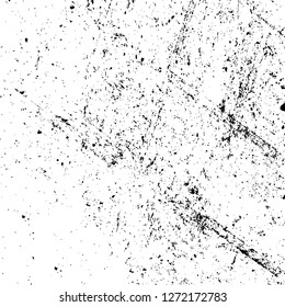 Vector grunge overlay texture. Black and white background. Abstract monochrome image includes a faded effect in dark tones