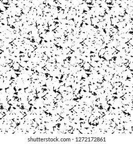 Vector grunge overlay texture. Black and white background. Abstract monochrome image includes a faded effect in dark tones