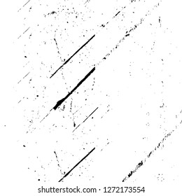 Vector grunge overlay texture. Black and white background. Abstract monochrome image includes a faded effect in dark tones
