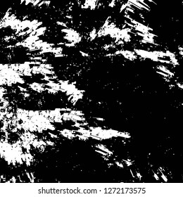 Vector grunge overlay texture. Black and white background. Abstract monochrome image includes a faded effect in dark tones