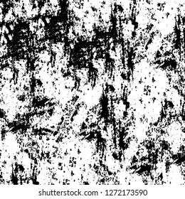 Vector grunge overlay texture. Black and white background. Abstract monochrome image includes a faded effect in dark tones