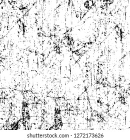 Vector grunge overlay texture. Black and white background. Abstract monochrome image includes a faded effect in dark tones