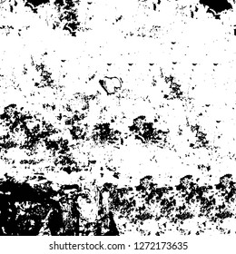 Vector grunge overlay texture. Black and white background. Abstract monochrome image includes a faded effect in dark tones