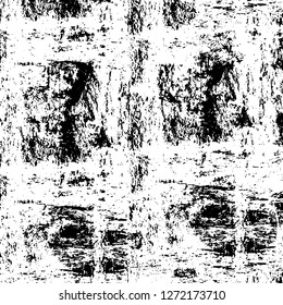 Vector grunge overlay texture. Black and white background. Abstract monochrome image includes a faded effect in dark tones