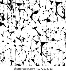 Vector grunge overlay texture. Black and white background. Abstract monochrome image includes a faded effect in dark tones