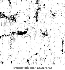 Vector grunge overlay texture. Black and white background. Abstract monochrome image includes a faded effect in dark tones