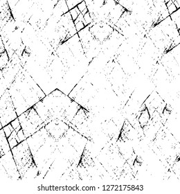 Vector grunge overlay texture. Black and white background. Abstract monochrome image includes a faded effect in dark tones