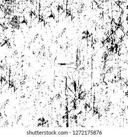 Vector grunge overlay texture. Black and white background. Abstract monochrome image includes a faded effect in dark tones