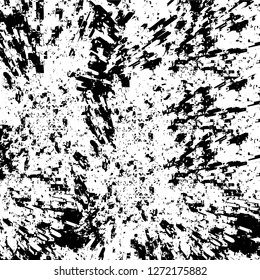 Vector grunge overlay texture. Black and white background. Abstract monochrome image includes a faded effect in dark tones