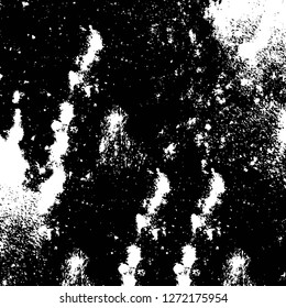 Vector grunge overlay texture. Black and white background. Abstract monochrome image includes a faded effect in dark tones