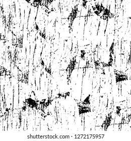 Vector grunge overlay texture. Black and white background. Abstract monochrome image includes a faded effect in dark tones
