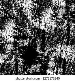 Vector grunge overlay texture. Black and white background. Abstract monochrome image includes a faded effect in dark tones