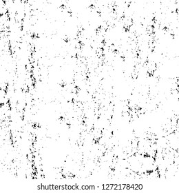 Vector grunge overlay texture. Black and white background. Abstract monochrome image includes a faded effect in dark tones