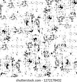 Vector grunge overlay texture. Black and white background. Abstract monochrome image includes a faded effect in dark tones