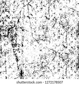 Vector grunge overlay texture. Black and white background. Abstract monochrome image includes a faded effect in dark tones