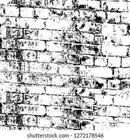 Vector grunge overlay texture. Black and white background. Abstract monochrome image includes a faded effect in dark tones