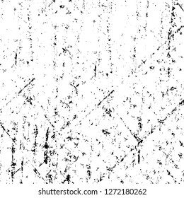 Vector grunge overlay texture. Black and white background. Abstract monochrome image includes a faded effect in dark tones