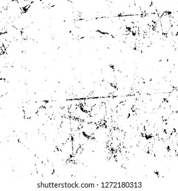 Vector grunge overlay texture. Black and white background. Abstract monochrome image includes a faded effect in dark tones