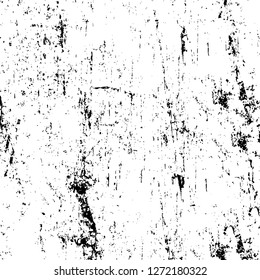 Vector grunge overlay texture. Black and white background. Abstract monochrome image includes a faded effect in dark tones