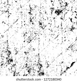 Vector grunge overlay texture. Black and white background. Abstract monochrome image includes a faded effect in dark tones
