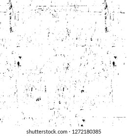 Vector grunge overlay texture. Black and white background. Abstract monochrome image includes a faded effect in dark tones