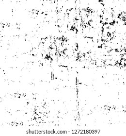 Vector grunge overlay texture. Black and white background. Abstract monochrome image includes a faded effect in dark tones