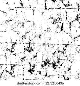 Vector grunge overlay texture. Black and white background. Abstract monochrome image includes a faded effect in dark tones