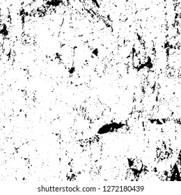 Vector grunge overlay texture. Black and white background. Abstract monochrome image includes a faded effect in dark tones