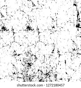Vector grunge overlay texture. Black and white background. Abstract monochrome image includes a faded effect in dark tones