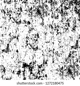 Vector grunge overlay texture. Black and white background. Abstract monochrome image includes a faded effect in dark tones