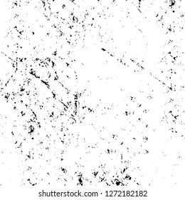 Vector grunge overlay texture. Black and white background. Abstract monochrome image includes a faded effect in dark tones