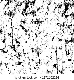 Vector grunge overlay texture. Black and white background. Abstract monochrome image includes a faded effect in dark tones