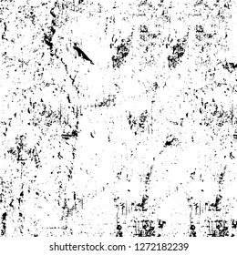 Vector grunge overlay texture. Black and white background. Abstract monochrome image includes a faded effect in dark tones