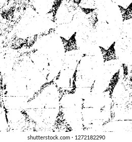 Vector grunge overlay texture. Black and white background. Abstract monochrome image includes a faded effect in dark tones