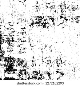 Vector grunge overlay texture. Black and white background. Abstract monochrome image includes a faded effect in dark tones