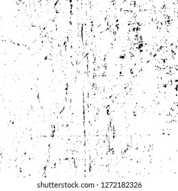 Vector grunge overlay texture. Black and white background. Abstract monochrome image includes a faded effect in dark tones