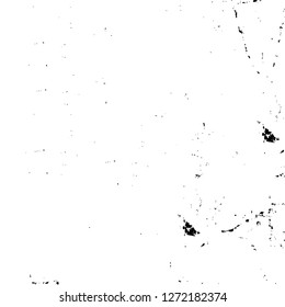 Vector grunge overlay texture. Black and white background. Abstract monochrome image includes a faded effect in dark tones