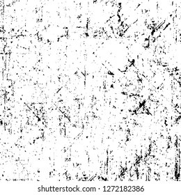 Vector grunge overlay texture. Black and white background. Abstract monochrome image includes a faded effect in dark tones