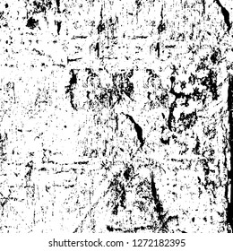 Vector grunge overlay texture. Black and white background. Abstract monochrome image includes a faded effect in dark tones